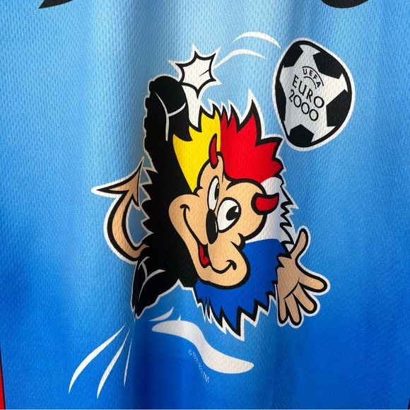 UEFA EURO 2000 Football Soccer Mascot All Over Print Vintage Jersey Mens XL - Picture 4 of 9